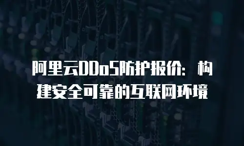 阿里云DDoS防护报价：构建安全可靠的互联网环境