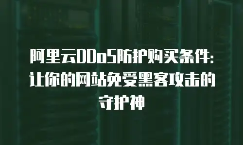阿里云DDoS防护购买条件：让你的网站免受黑客攻击的守护神