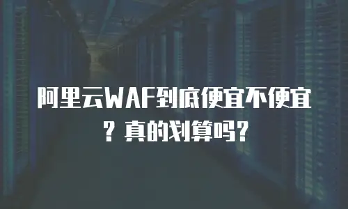 阿里云WAF到底便宜不便宜？真的划算吗？