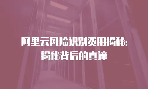 阿里云风险识别费用揭秘：揭秘背后的真谛