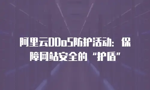 阿里云DDoS防护活动：保障网站安全的“护盾”