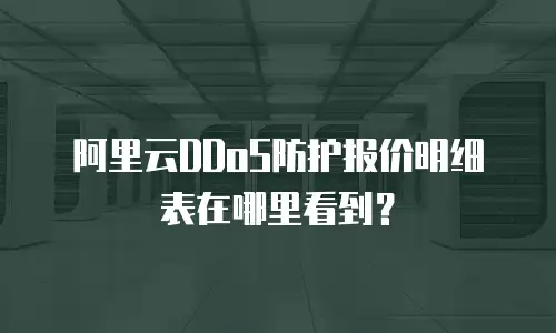 阿里云DDoS防护报价明细表在哪里看到？