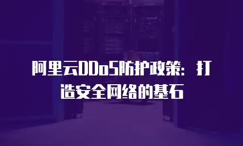 阿里云DDoS防护政策：打造安全网络的基石