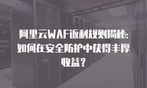 阿里云WAF返利规则揭秘：如何在安全防护中获得丰厚收益？