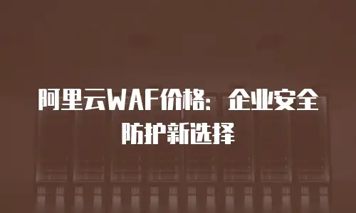 阿里云WAF价格：企业安全防护新选择
