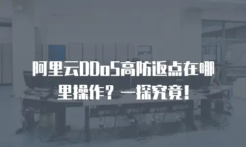 阿里云DDoS高防返点在哪里操作？一探究竟！
