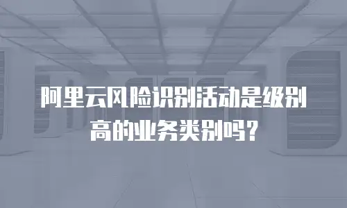 阿里云风险识别活动是级别高的业务类别吗？