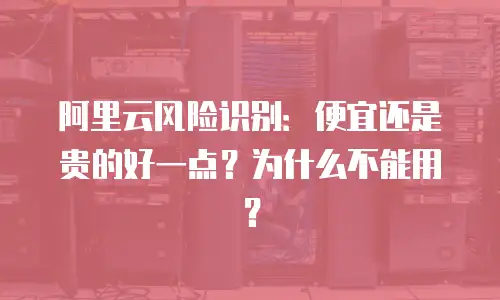 阿里云风险识别：便宜还是贵的好一点？为什么不能用？