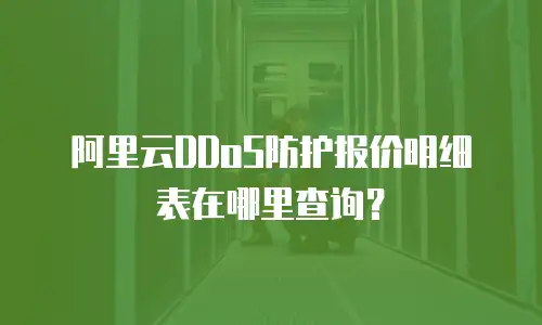 阿里云DDoS防护报价明细表在哪里查询？