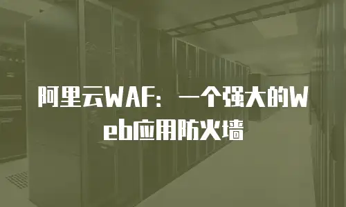阿里云WAF：一个强大的Web应用防火墙