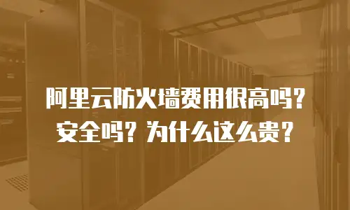 阿里云防火墙费用很高吗？安全吗？为什么这么贵？