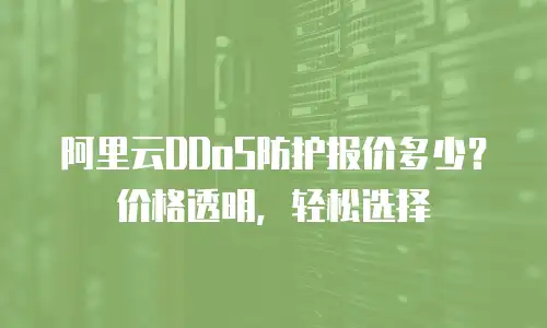 阿里云DDoS防护报价多少？价格透明，轻松选择