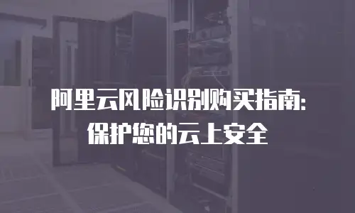阿里云风险识别购买指南：保护您的云上安全