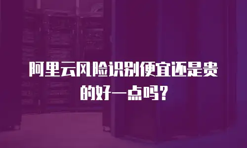 阿里云风险识别便宜还是贵的好一点吗？