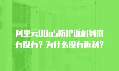 阿里云DDoS防护返利到底有没有？为什么没有返利？
