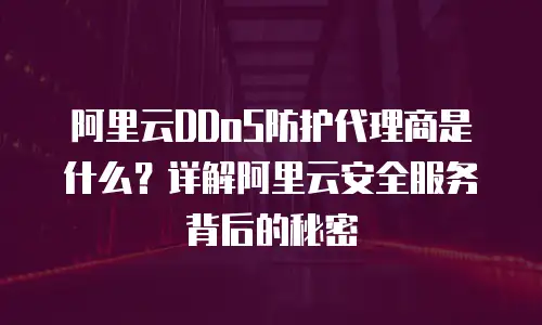 阿里云DDoS防护代理商是什么？详解阿里云安全服务背后的秘密