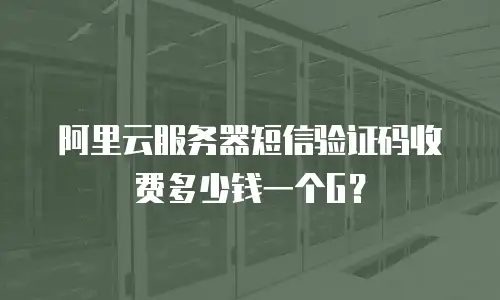 阿里云服务器短信验证码收费多少钱一个G？