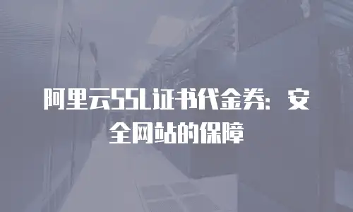 阿里云SSL证书代金券：安全网站的保障