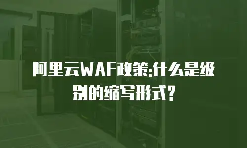 阿里云WAF政策:什么是级别的缩写形式?