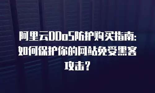 阿里云DDoS防护购买指南：如何保护你的网站免受黑客攻击？