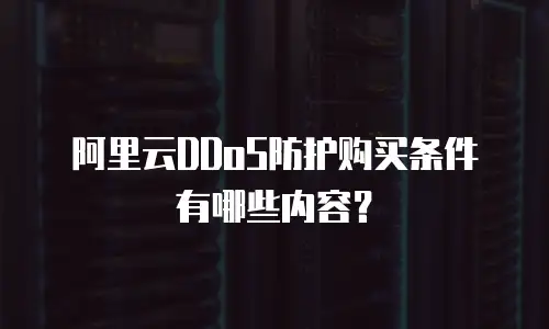 阿里云DDoS防护购买条件有哪些内容？