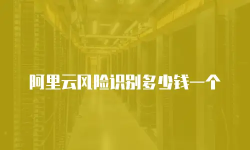 阿里云风险识别多少钱一个