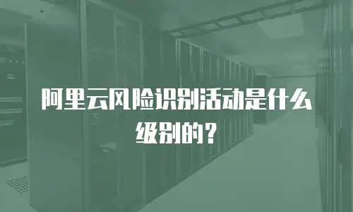 阿里云风险识别活动是什么级别的？