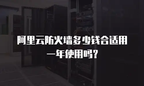 阿里云防火墙多少钱合适用一年使用吗？
