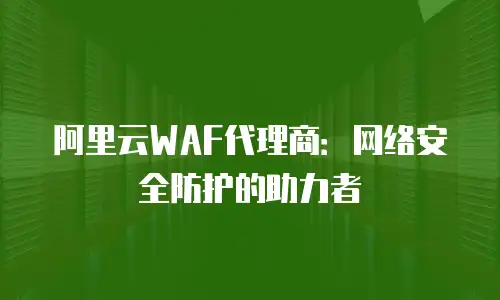 阿里云WAF代理商：网络安全防护的助力者