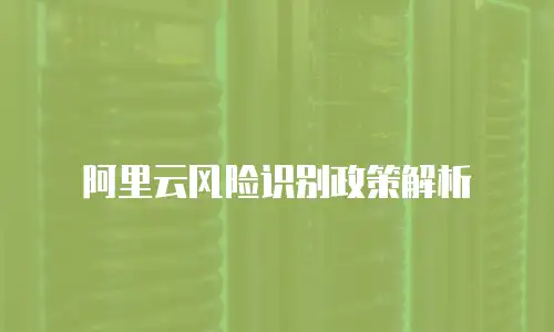 阿里云风险识别政策解析