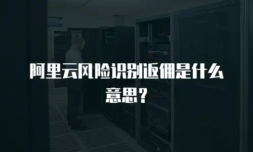 阿里云风险识别返佣是什么意思？