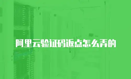 阿里云验证码返点怎么弄的