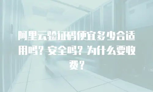 阿里云验证码便宜多少合适用吗？安全吗？为什么要收费？