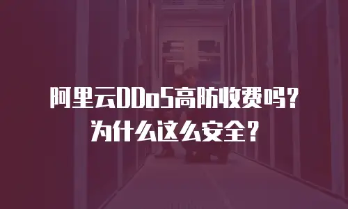 阿里云DDoS高防收费吗？为什么这么安全？