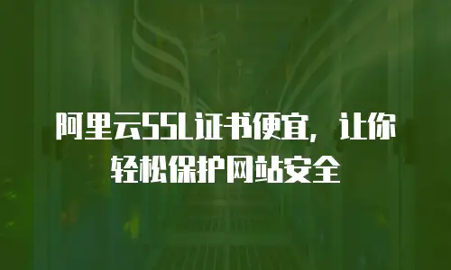阿里云SSL证书便宜，让你轻松保护网站安全