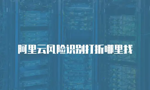 阿里云风险识别打折哪里找