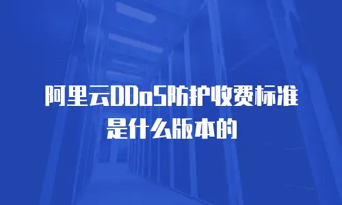 阿里云DDoS防护收费标准是什么版本的