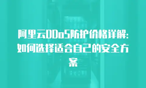 阿里云DDoS防护价格详解：如何选择适合自己的安全方案