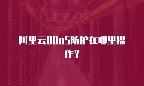 阿里云DDoS防护在哪里操作？