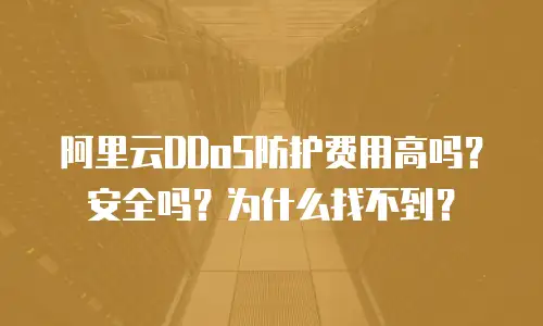 阿里云DDoS防护费用高吗？安全吗？为什么找不到？