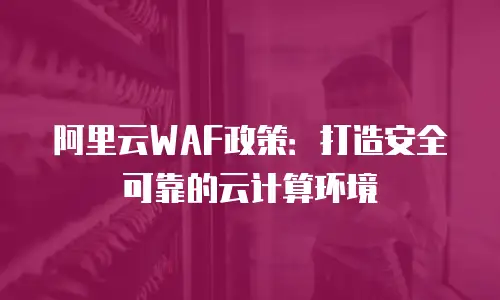 阿里云WAF政策：打造安全可靠的云计算环境
