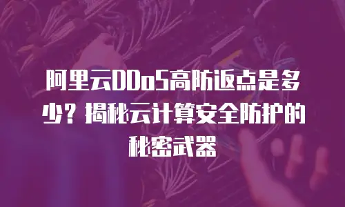 阿里云DDoS高防返点是多少？揭秘云计算安全防护的秘密武器
