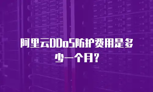阿里云DDoS防护费用是多少一个月？