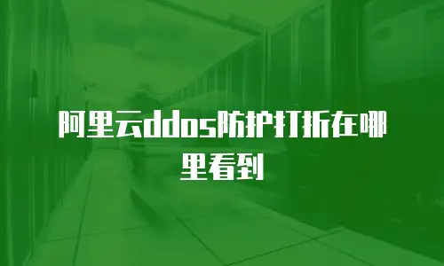 阿里云ddos防护打折在哪里看到
