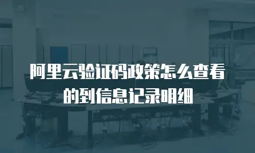 阿里云验证码政策怎么查看的到信息记录明细