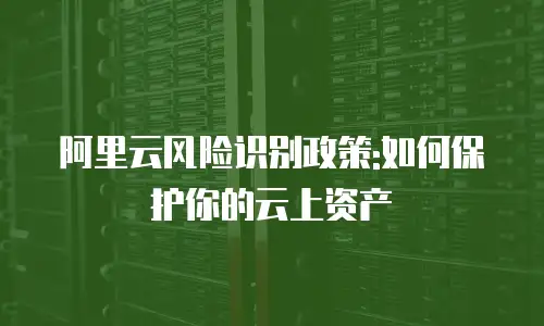 阿里云风险识别政策:如何保护你的云上资产