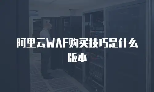阿里云WAF购买技巧是什么版本