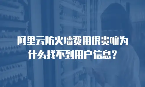 阿里云防火墙费用很贵嘛为什么找不到用户信息？