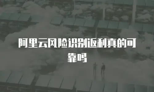 阿里云风险识别返利真的可靠吗