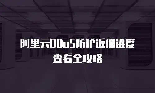 阿里云DDoS防护返佣进度查看全攻略